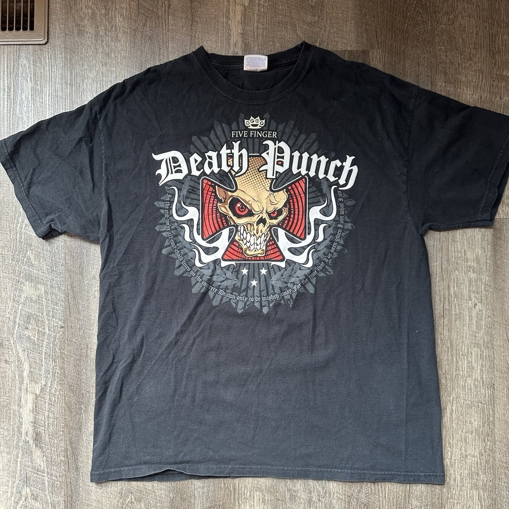 VTG FIVE FINGER DEATH PUNCH THE WAY OF THE FIST HEAVY METAL TEE‎ T SHIRT XL